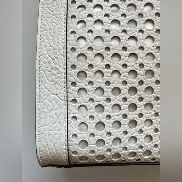 New Kate Spade White Lynne Perri Lane Leather Tote Bag - Picture 8 of 12